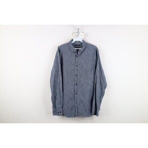 Banana Republic Mens Large Faded Slim Fit Chambray Collared Button Down Shirt
